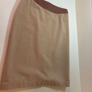 Ralph Lauren Black Label wool/cashmere/angora blend with leather trim.